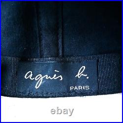 Vintage Agnes B Caps Hats Black size Medium France Made