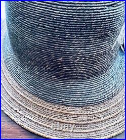 Vintage Antique Straw Hat w Ostrich Feathers C. F. Hovey Co. Paris Boston XX576
