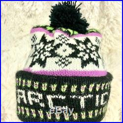 Vintage Arctic Cat Knit Hat Snowmobile Winter Hat Men's Women's Pom Artic