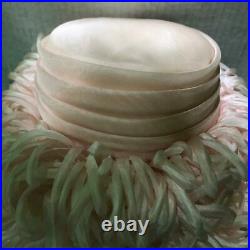 Vintage BEST and Co Pale pink silk chiffon 60s hat- extraordinary