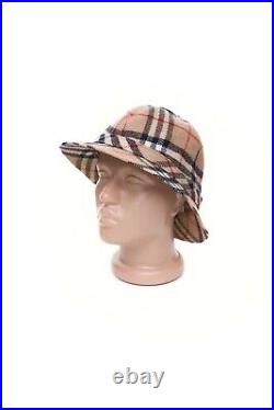 Vintage BURBERRYS London Beige Tartan Plaid House Bucket Hat