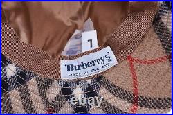 Vintage BURBERRYS London Beige Tartan Plaid House Bucket Hat