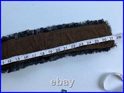 Vintage Brown Purple Rustic Striped Peacock Wild Pheasant Feather 27Hat Band