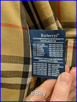 Vintage Burberry Classic Trench Coat Women's Large with Belt and Hat
