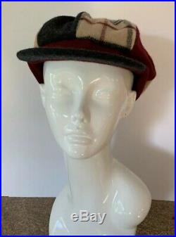Vintage Burberry Newsboy Womens Cashmere Fall Winter Hat Size Medium