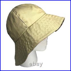 Vintage Burberrys Beige Tan Womens Bucket Hat Preppy Size Large L 1980s Designer