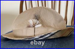 Vintage Burberrys Women's Fedora Rain Hat Medium