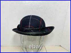 Vintage Burberrys Women's Wool Hat Size Sm. Blue Nice (Rv)