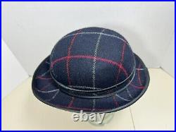 Vintage Burberrys Women's Wool Hat Size Sm. Blue Nice (Rv)