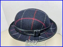 Vintage Burberrys Women's Wool Hat Size Sm. Blue Nice (Rv)