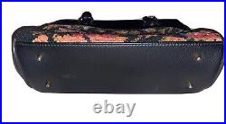 Vintage Carpet Bag Purse & Pillbox Hat Set Union Label 60s Tapestry Plush 2 PC