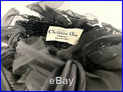 Vintage Christian Dior Black Hat & Nordstrom Box