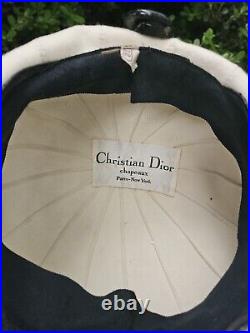 Vintage Christian Dior Chapeaux Paris-New York Beige Hat