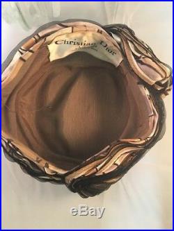 Vintage Christian Dior Chapeaux Paris New-York Exotic Cloche Hat D68
