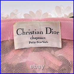 Vintage Christian Dior Chapeaux Paris New York Flower Hat