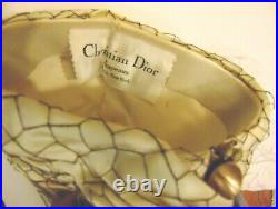 Vintage Christian Dior Chapeaux Paris New York Turban Satin Hat with Rhinestone