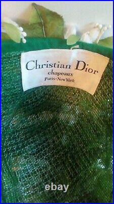 Vintage Christian Dior Lily of the Valley Cloche Hat