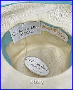 Vintage Christian Dior Marshall Field & Co Floral 1960s Hat Chapeaux Paris NY