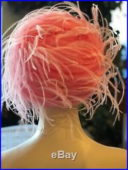 Vintage Christian Dior Pink Maribou Hat