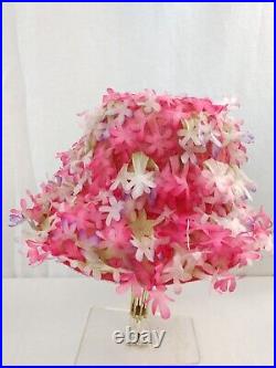 Vintage Christian Dior Spring Pink Floral Hat 1960s Chapeaux Paris NY