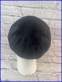 Vintage Christian Dior Turban Black Bow Chapeaux Hat
