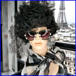 Vintage Cloche Black Bird Cage Hat Gibbe' Hat Paris New York 1960s MOD GOGO