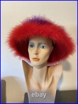 Vintage, ? Couture Style Feathered hat mid 1960s, $125 Free, shipping