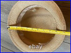 Vintage Designer Patricia Underwood Women's Woven Cloche Bell Sun Hat Tan