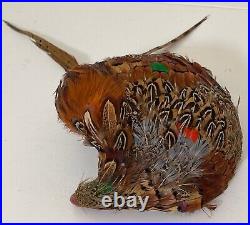 Vintage Dramatic Fascinator Hat Pheasant Feathers & Talon 1950s YY458