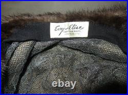 Vintage EVY ELISE Genuine MINK Custom Hat WIth Original Hat Box