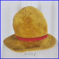 Vintage Emme Boutique LADIES BUCKET Pixie Twiggy Camel Faux Fur Hat Mod Italy