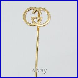 Vintage GUCCI 18K SOLID YELLOW GOLD Lapel/Hat Pin, Brooch