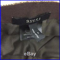 Vintage GUCCI GG Pattern Web Unisex Cap Adjustable Hat SizeM Unused/3435