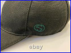 Vintage Gucci Baseball Cap Web Stripe Black GG Logo
