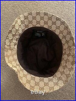 Vintage Gucci brown monogram bucket hat