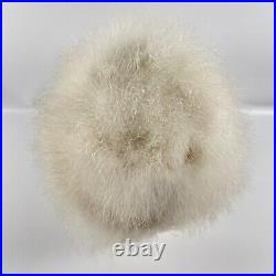 Vintage HAPPY CAPPER 1960s Ivory White Feather MARABOU Party Cocktail HAT USA