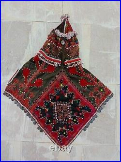 Vintage Hand Embroidered Nooristani Kohistan Swat Valley Head Dress Cap