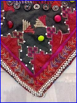 Vintage Hand Embroidered Nooristani Kohistan Swat Valley Head Dress Cap