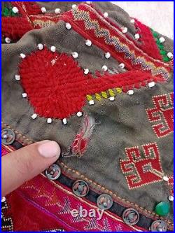 Vintage Hand Embroidered Nooristani Kohistan Swat Valley Head Dress Cap