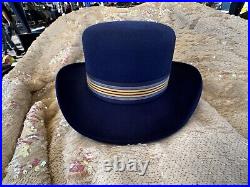 Vintage, Handmade, D Bar J, Woman's, Blue, Bowler Hat