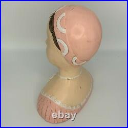 Vintage Hat Display Stand Chapeou Pour Rosette Mannequin Bust Woman French Style