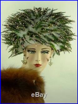 Vintage Hat Jack Mcconnell, The Christmas Collection, The Snowball Bouffant Hat