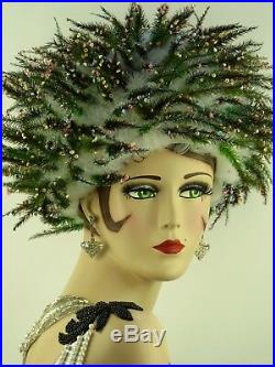 Vintage Hat Jack Mcconnell, The Christmas Collection, The Snowball Bouffant Hat