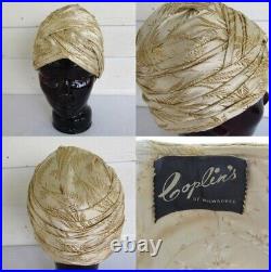Vintage Hat Lot 8pc 1940 1950 Mr Johns Turban Feather Velvet Cloche Fur Veil