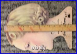 Vintage Hat Sign Duchess Metallic Glamorous Woman Snood Advertising Display Hair