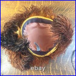 Vintage Hats by Lou Ella Ostrich Plume Feathers Brown/Rust Will Fit Larger Sizes