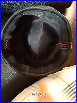Vintage Hattie Carnegie Original Black Satin Raised Pillbox Hat Made in USA Sz S