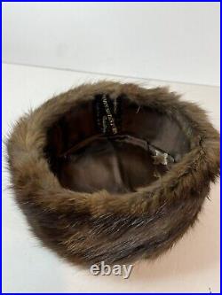 Vintage James Siote's Furs Elmira, NY USA Fur Women's Hat 7 Long