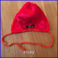 Vintage Lena Rewell Wool and Silk Handmade Hood Finland Red Pink Orange NICE
