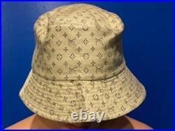 Vintage Louis Vuitton Bucket Hat Tan Pebble